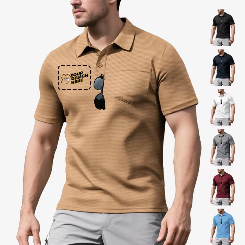 Polo à revers à manches courtes pour hommes