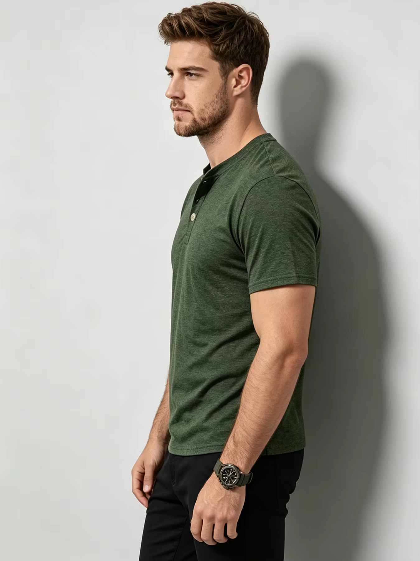 T-shirt Henley pour homme