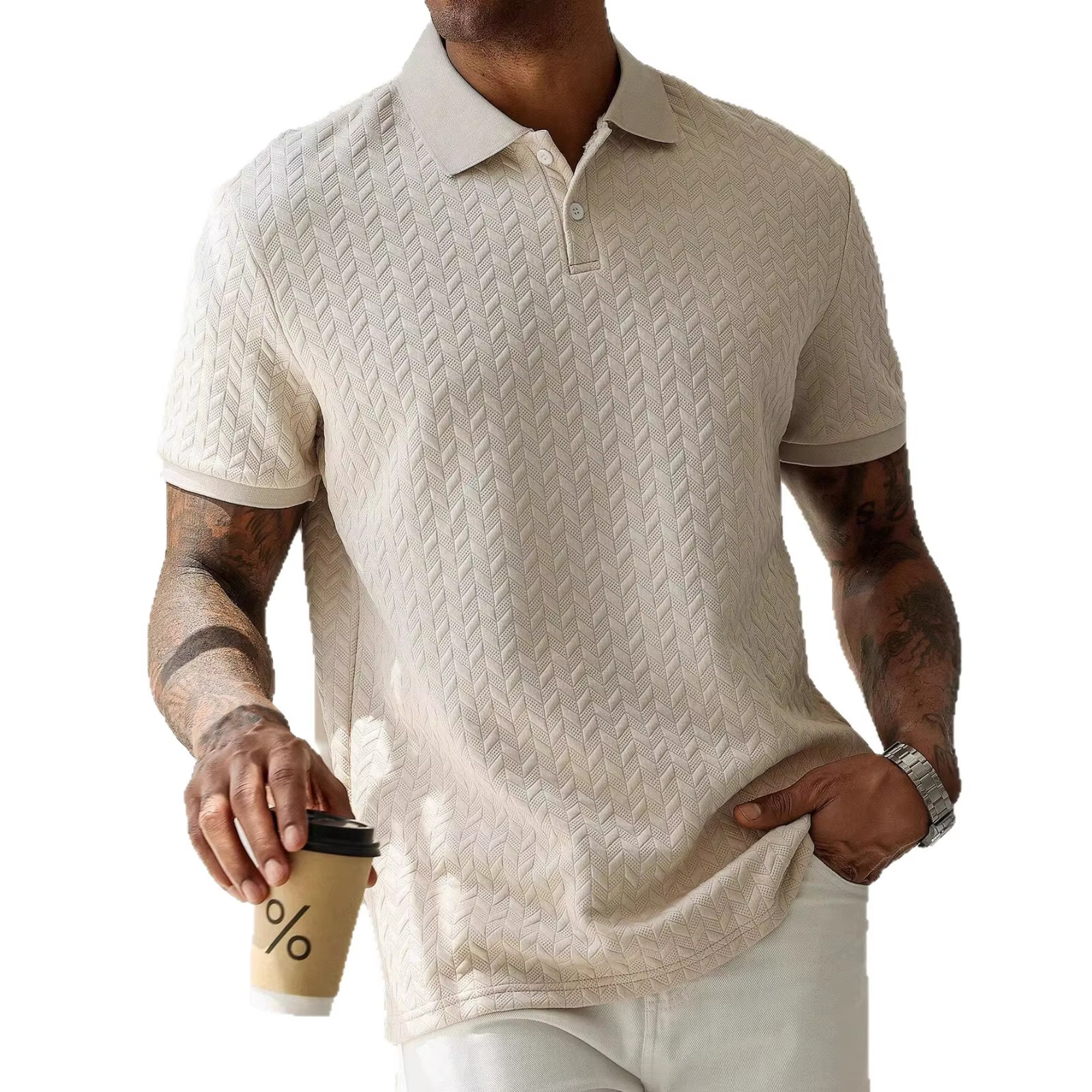 Nouveau polo à manches courtes pour homme