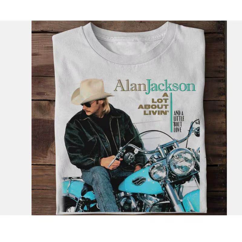 Alan Jackson beaucoup de vivre et de petit bout amour t-shirt blanc