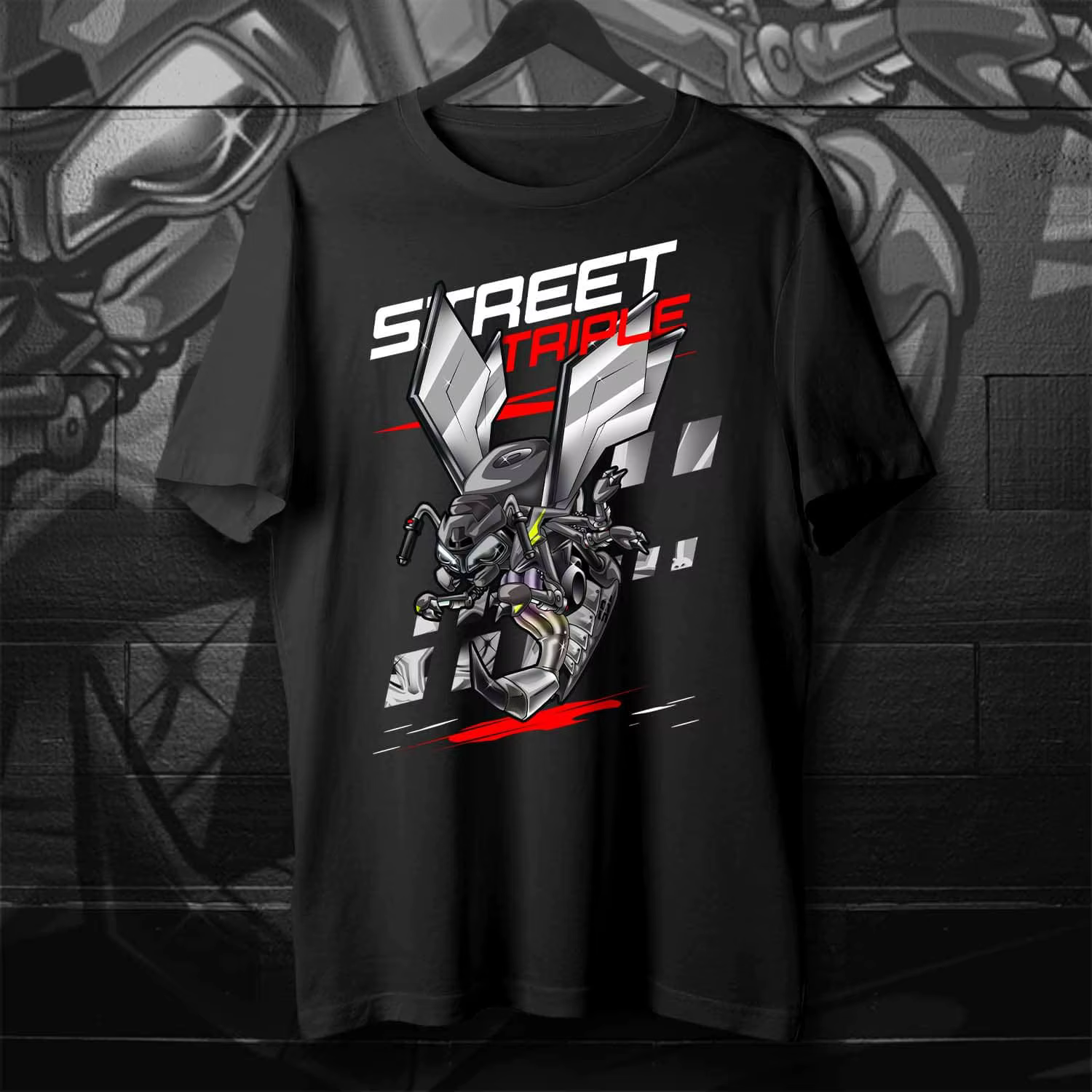 Classique moto rue Triple 765 R/RS guêpe Inspiration T-Shirt 100% coton col rond été à manches courtes décontracté