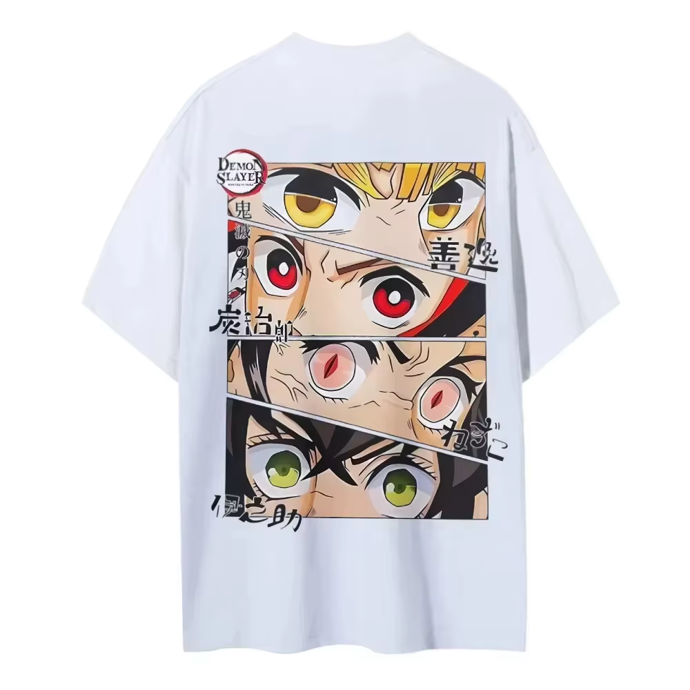 Demon Slayer T-shirt homme Kamado Tanjiro Japon Anime Été Garçon Printemps et Automne Enfants Manches Courtes Vêtements Parent-Enfant