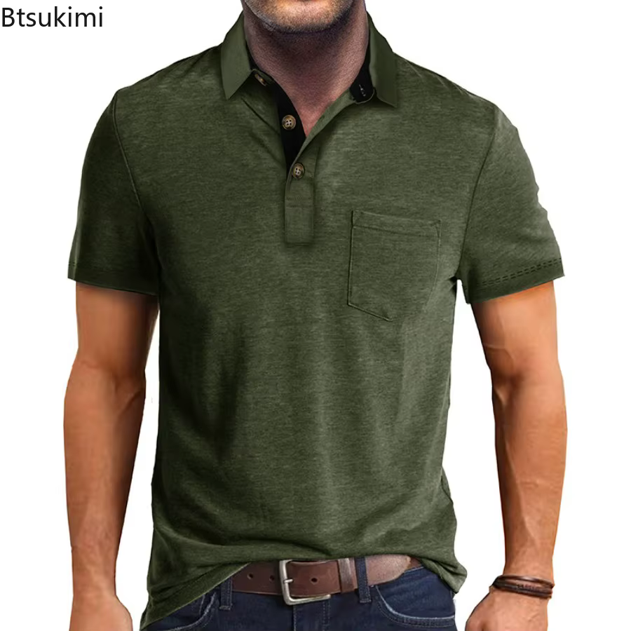 Nouveaux Polos Homme 2026 à Manches Courtes – T-shirts Décontractés Légers pour Hommes