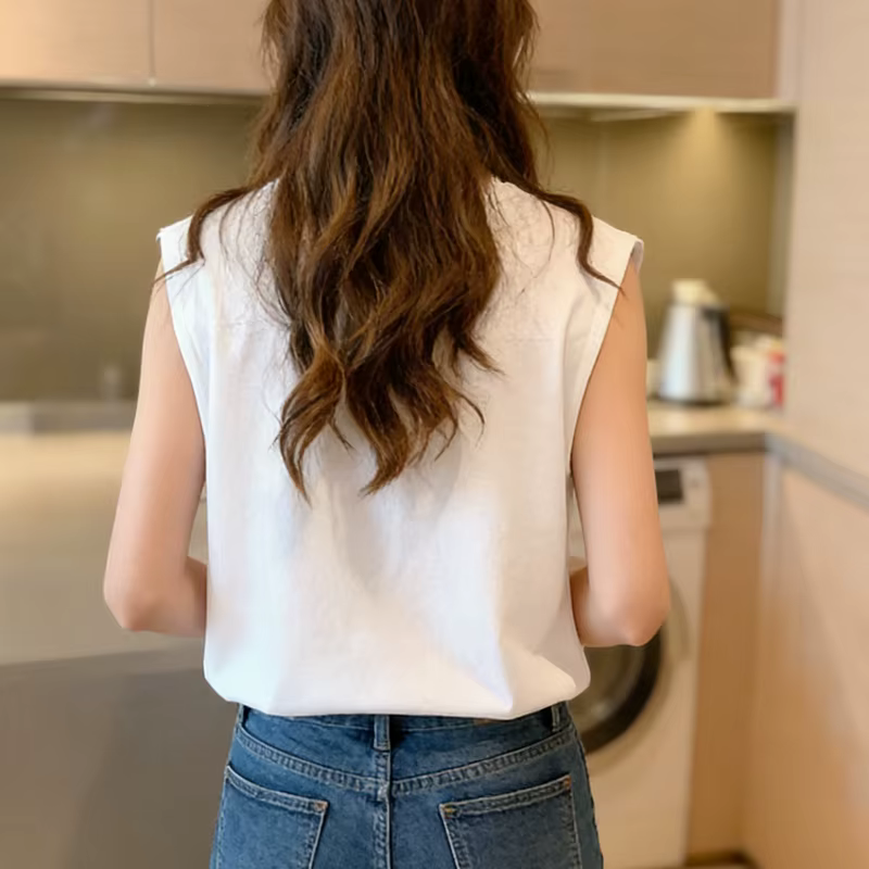 Débardeur ample sans manches pour femmes