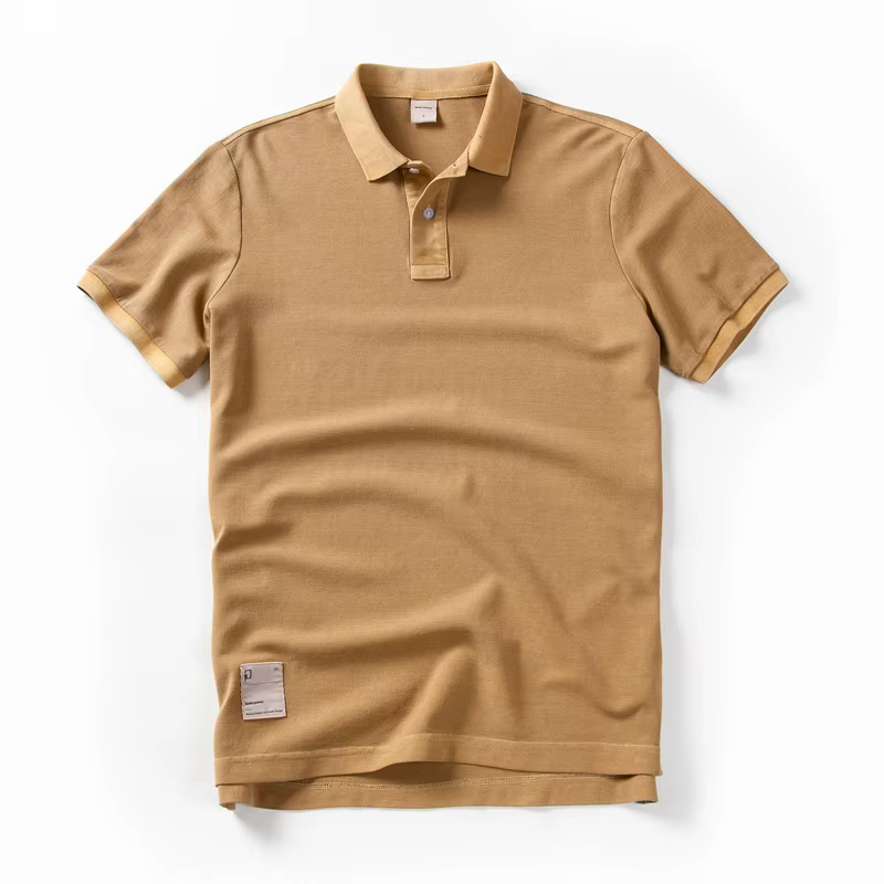 Polo 2026 Nouvelle Collection Été – T-shirt à Revers Élastique Couleur Unie Tendance Manches Courtes Décontracté Chic pour Homme M-3XL BP13200