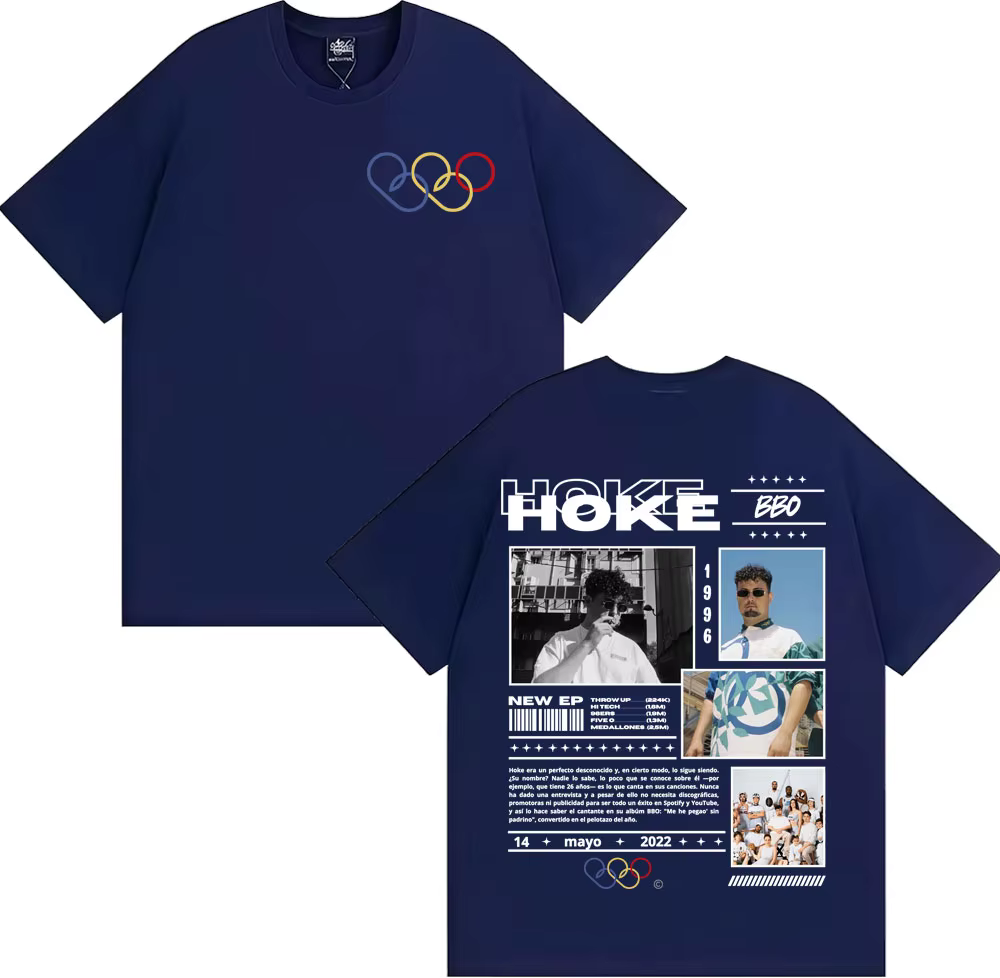 Rappeur HOKE Bbo Album 2025 Tour T-shirt Vêtements Pour Hommes Hip Hop VintageHigh Qualité T-shirts Unisexe Mode
