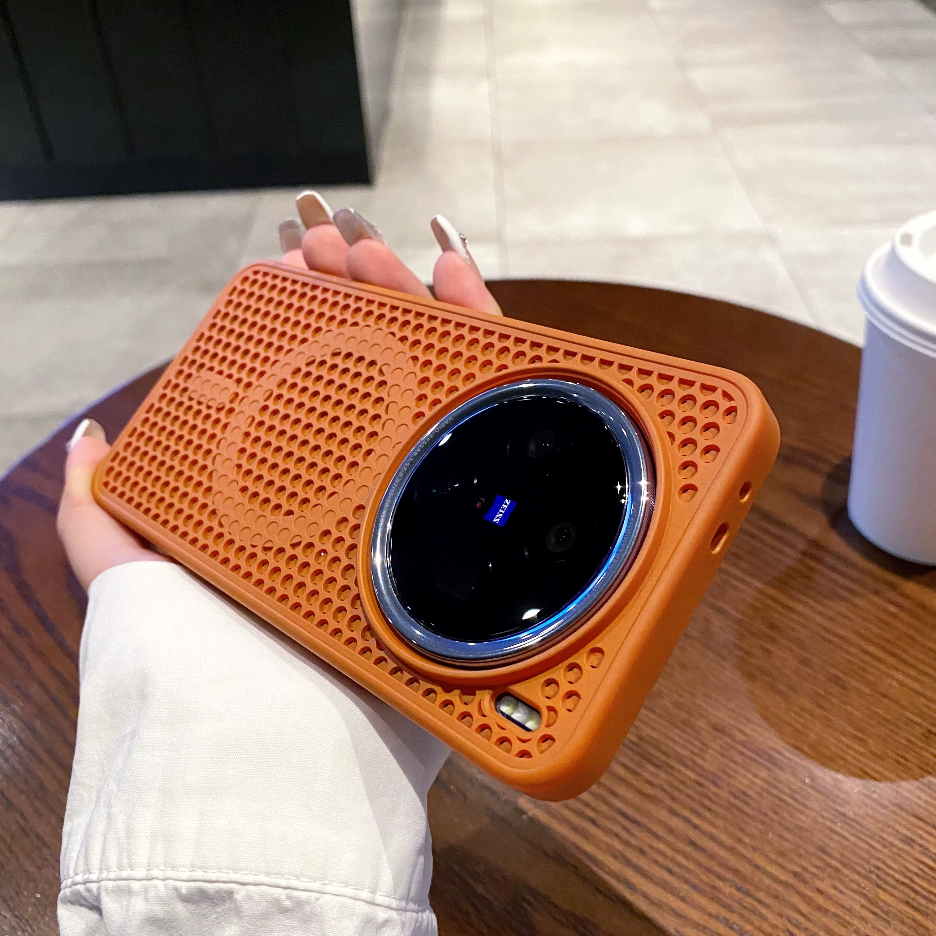 Grille en nid d'abeille maille refroidissement Silicone Magsafe housse Vivo X200 coque de Dissipation thermique