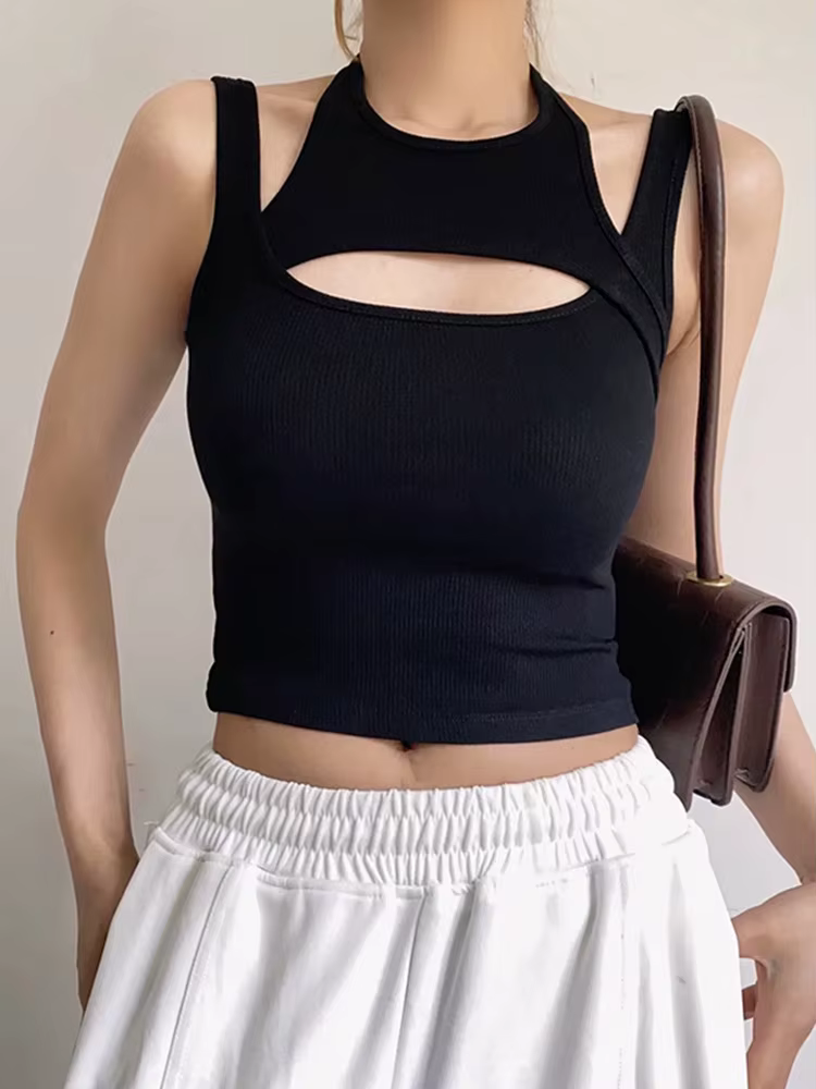 Haut court asymétrique y2k e-girl