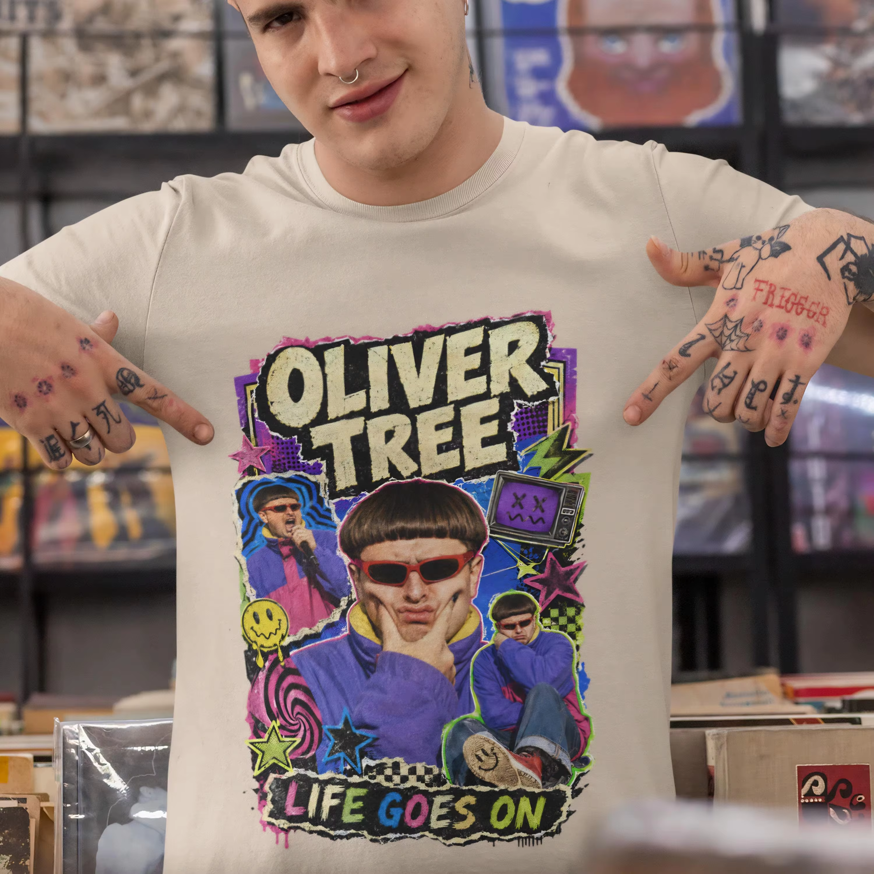T-shirt commémoratif Oliver Tree - La vie continue
