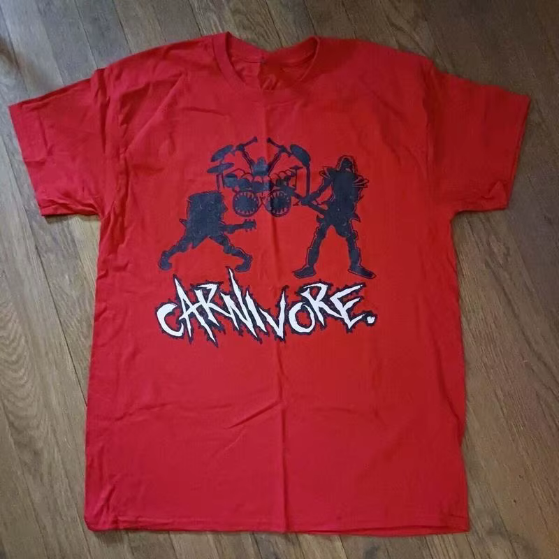 T-shirt rouge de toutes tailles pour Fan Bl897, groupe Carnivore