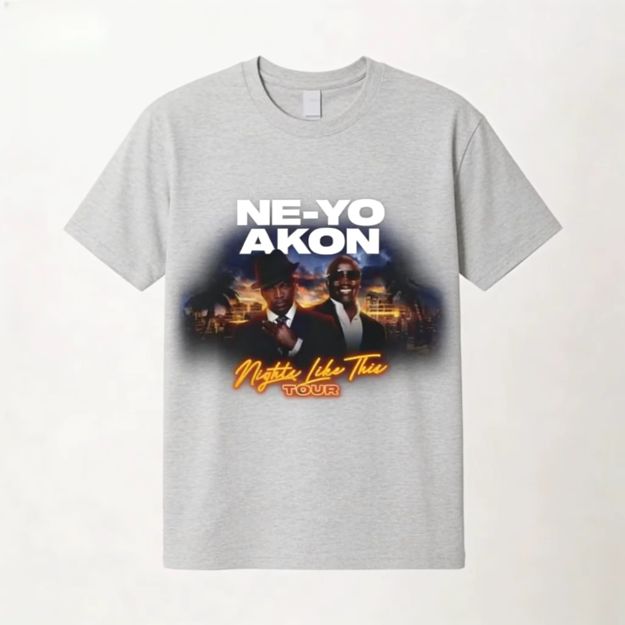 T-shirt Ne Yo Akon 2026 New Night Like This Tour