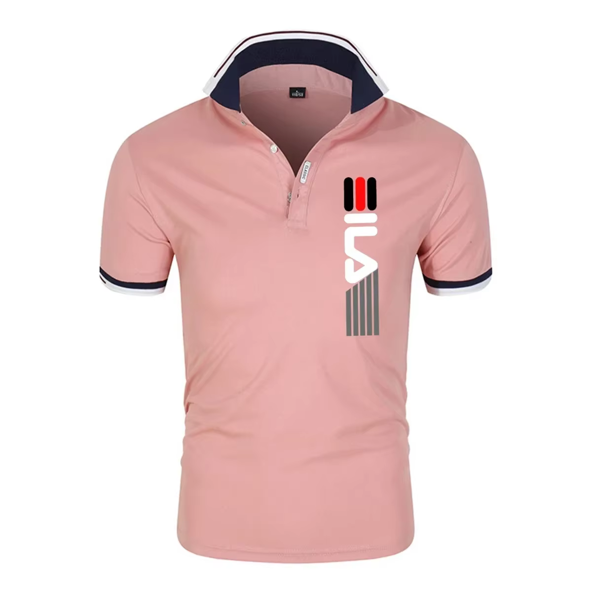 Nouveau Polo Homme Été 2026 à Revers Anti-boulochage Imprimé Manches Courtes Décontracté Chic Coupe Slim pour Hommes