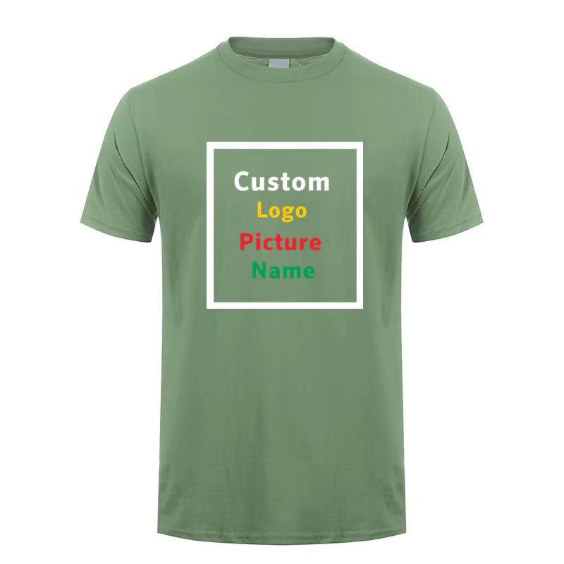 T-Shirt personnalisé faites votre conception Logo texte hommes imprimer équipe d'entreprise