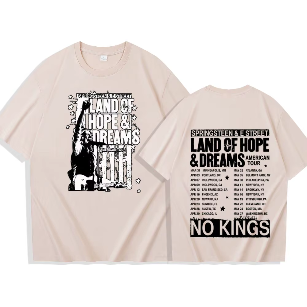 T-shirt Bruce Springsteen And E Street Tour 2026 pour homme et femme