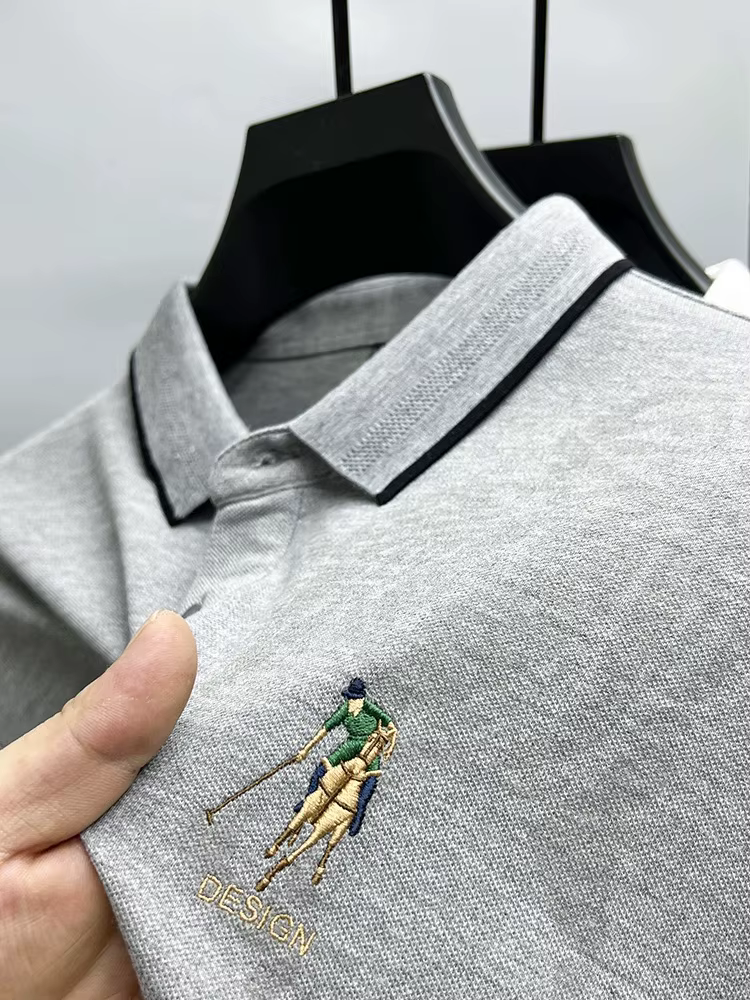 Polo à manches longues imprimé pour hommes