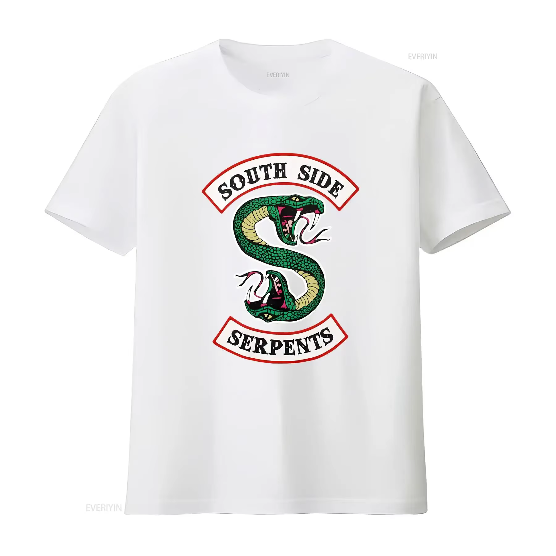 T-shirt femme RIVERDALE SOUTH SIDE SERPENTS Taille S petit Serpent double face vintage Lavé Légèrement graphique Polyvalent