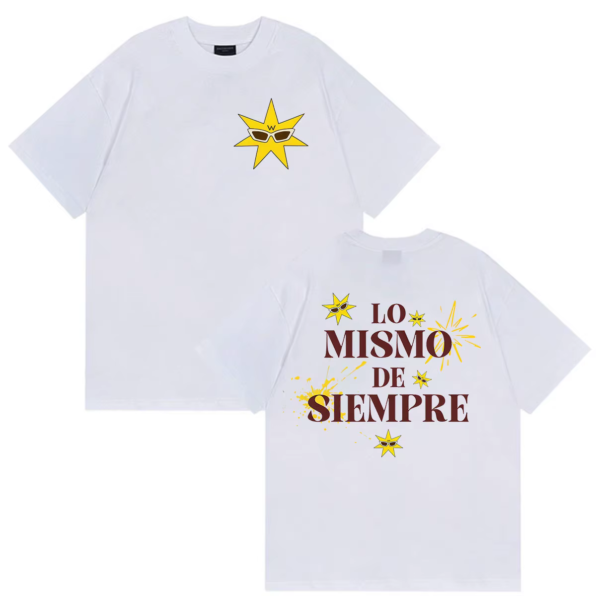 T-shirt imprimé Mora Lo Mismo De Siempre Tour 2026 pour hommes et femmes
