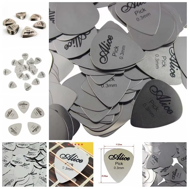 5 pièces/10 pièces plectres de guitare en métal Durable professionnel basse Ukelele plectres de guitare électrique Guitarra Accesorios