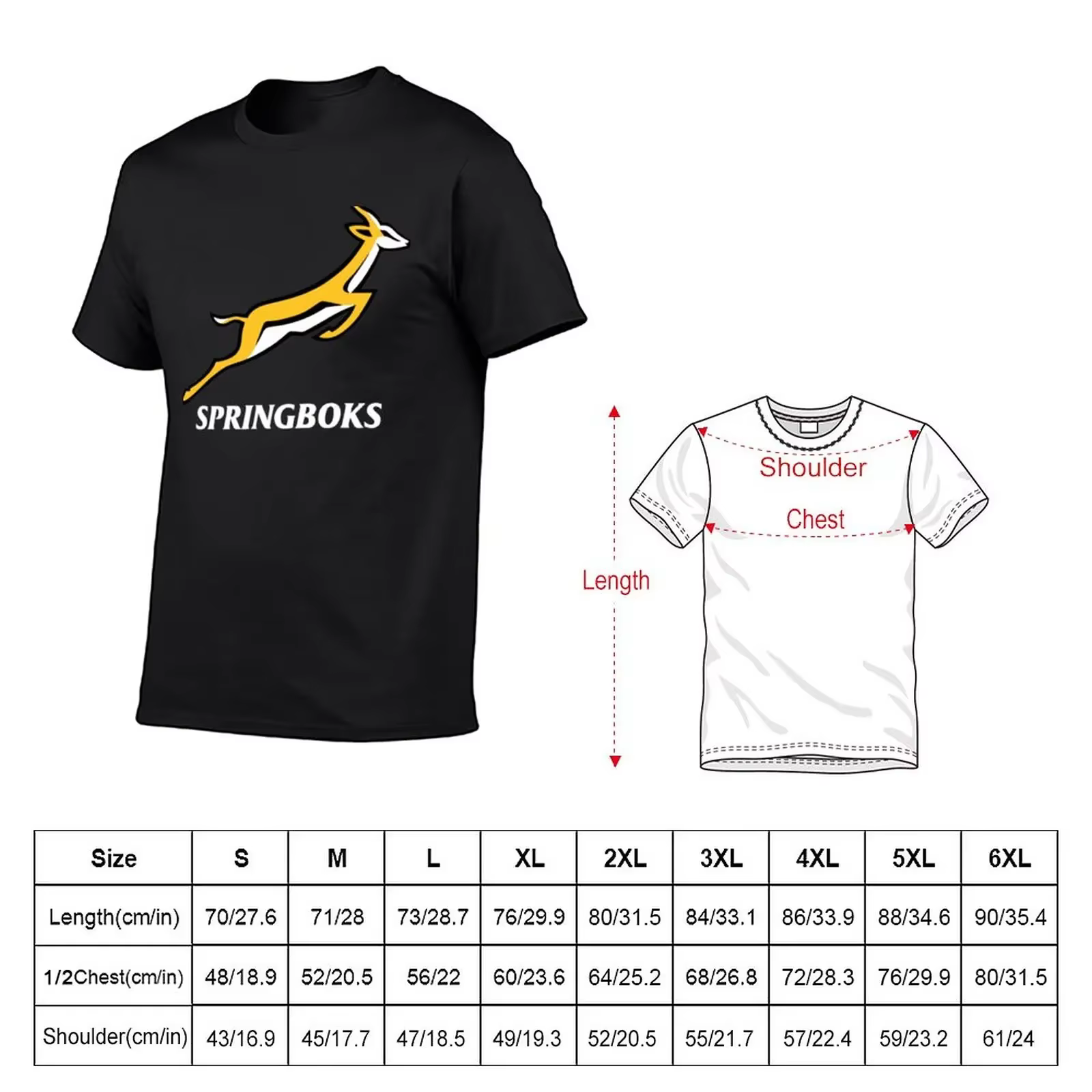 Nouveau BEST SELLER-T-Shirt de marchandise nationale de Rugby d'Afrique du Sud
