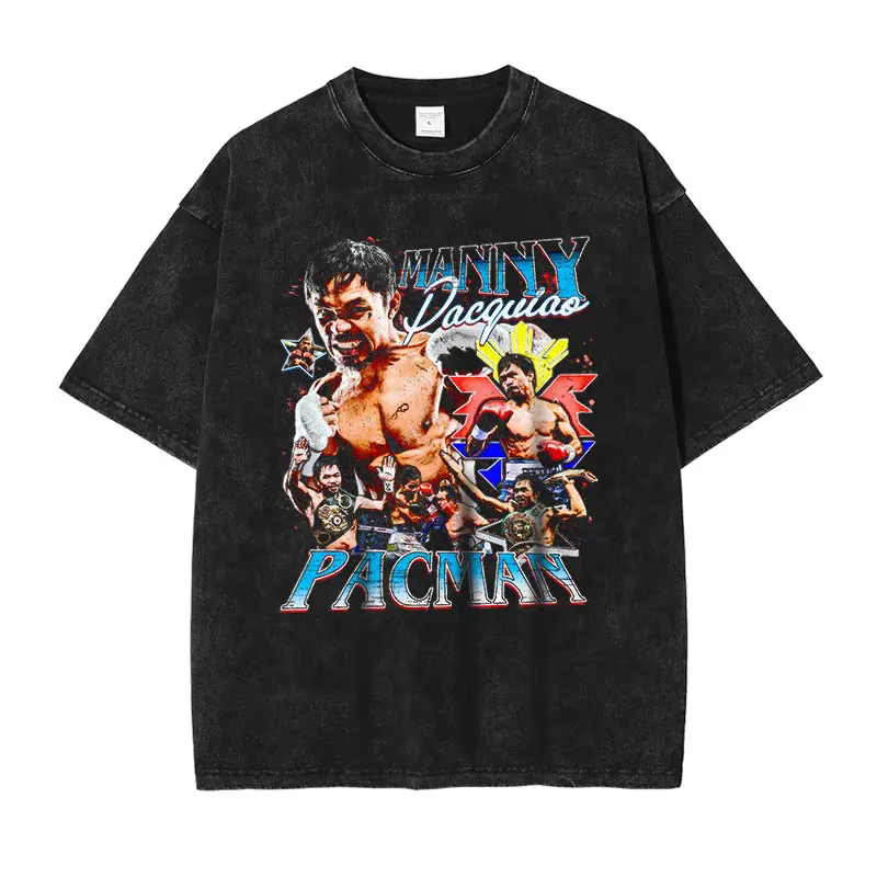 Réservoir Gervonta Davis T-shirt Champion de boxe lavé à manches courtes surdimensionné
