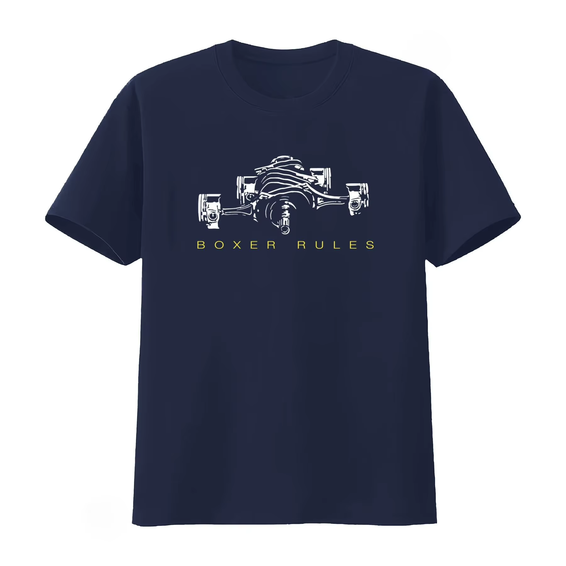 T-shirt imprimé Boxer Rules Engine pour les passionnés de voitures Pistons GT86 GS 1200 1300 S disponible pour hommes et femmes – Nouvelle collection été 2026