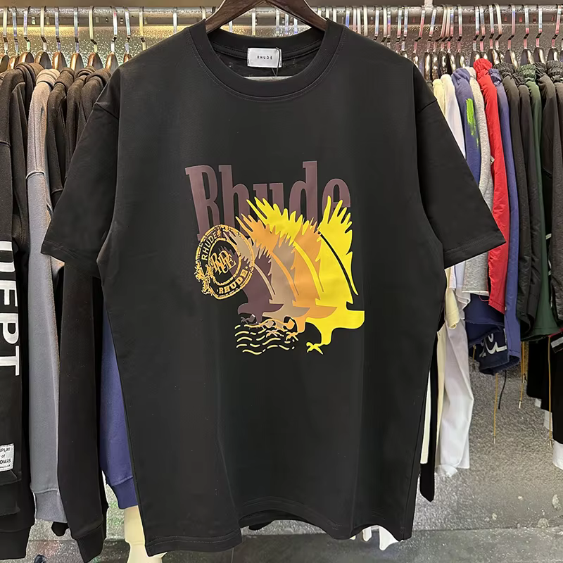 T-shirt d'été à col rond en pur coton, ample et tendance, nouveau style adapté aux hommes et aux femmes, à la mode, polyvalent, de haute qualité