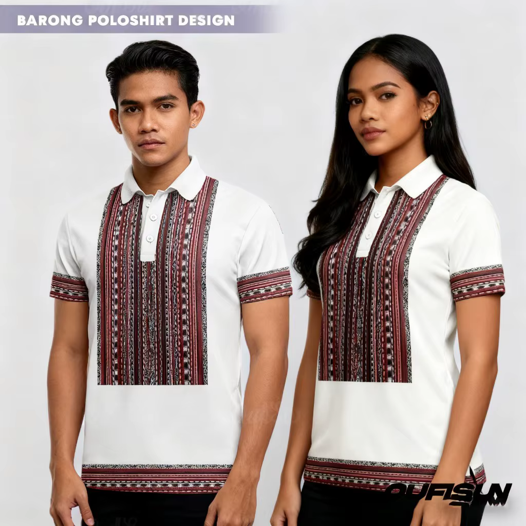 Chemise Polo Unisexe Barong 2026 – Tenue Traditionnelle Philippines – Manches Courtes – Idéale pour Festivals et Tenues Décontractées