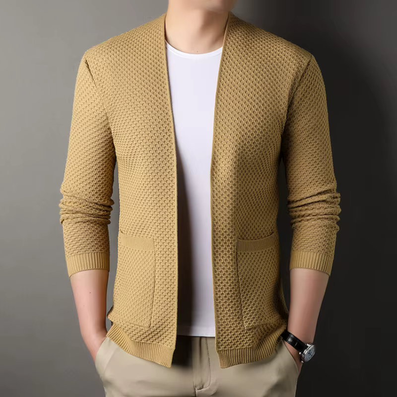 Cardigan à motif polo classique pour hommes