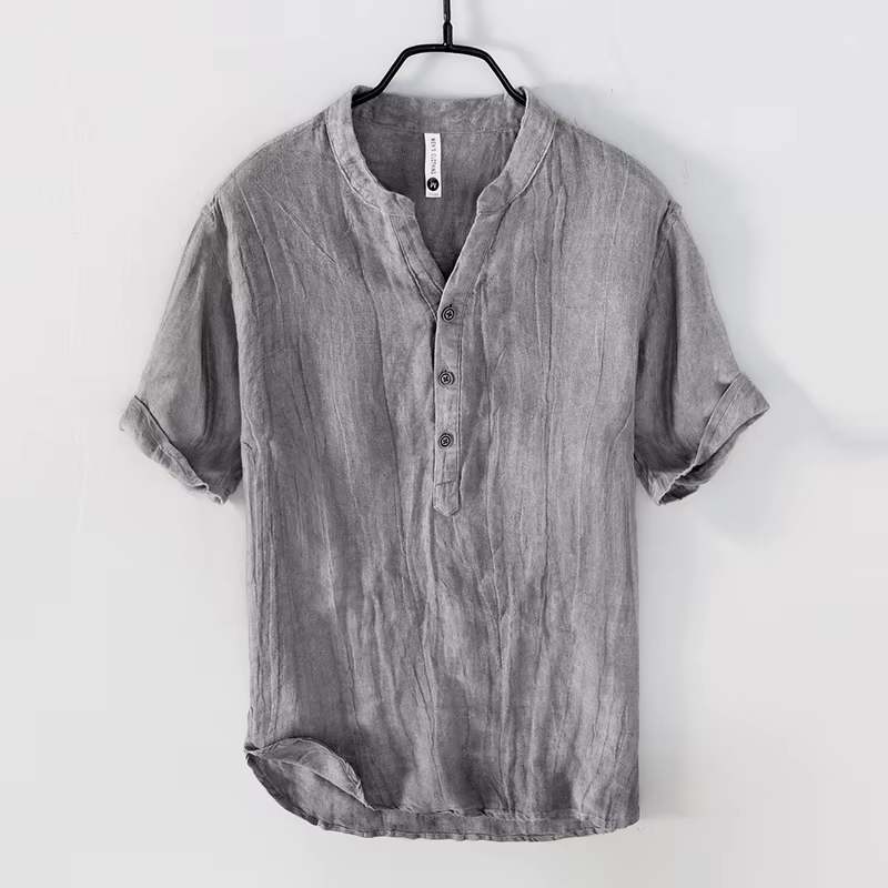 T-Shirt Vintage en lin pour hommes