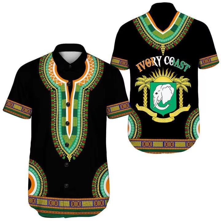 Chemise hawaïenne à manches courtes pour hommes