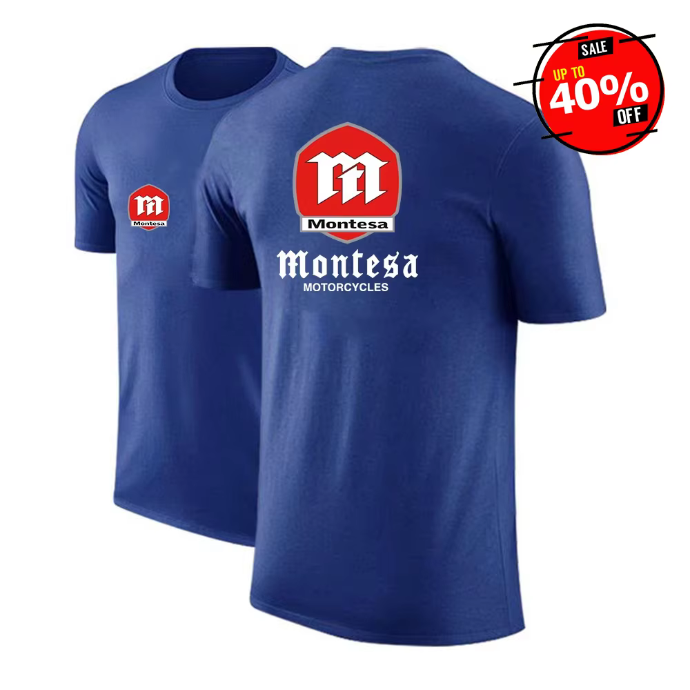 2025 nouveaux hommes Montesa moto impression mode classique confortable décontracté coton T-Shirt été haute rue col rond manches courtes