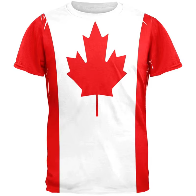 T-shirt drapeau du Canada pour homme