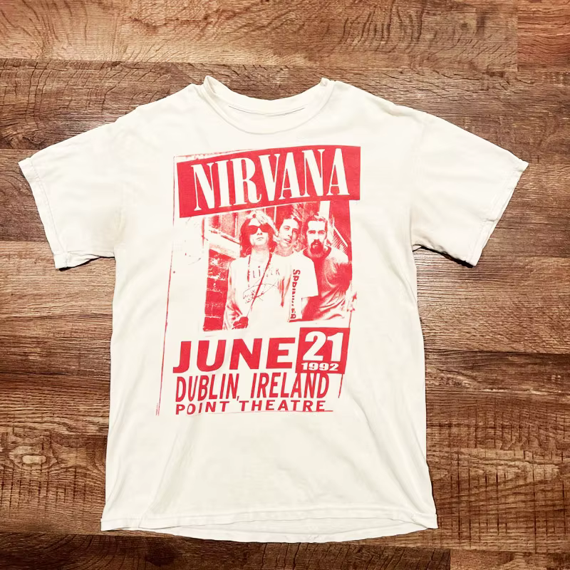 T-Shirt classique avec Logo du groupe de rock Nirvana