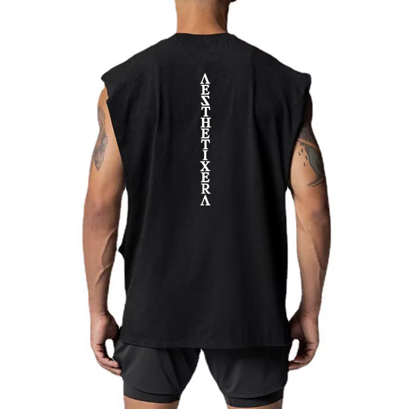 Vêtements de musculation en maille à séchage rapide pour hommes