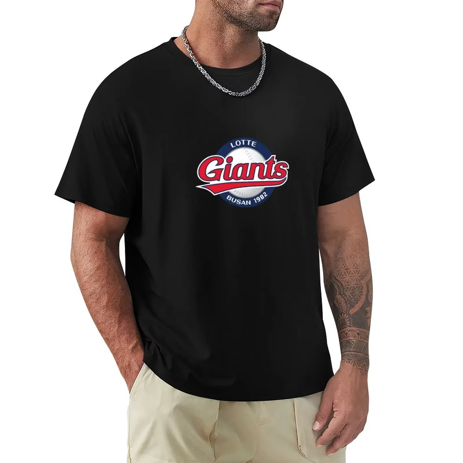 T-shirts noirs pour hommes KBO LOTTE GIANTS BUSAN Logo emblème-coréen Baseball Merch chapeau casquettes Snapback tasse