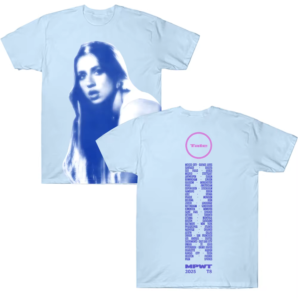 Miss possesseux Tour du monde Photo t-shirt Tate Mcrae graphique t-shirts Design tendance vêtements esthétiques unisexe haute qualité haut en coton