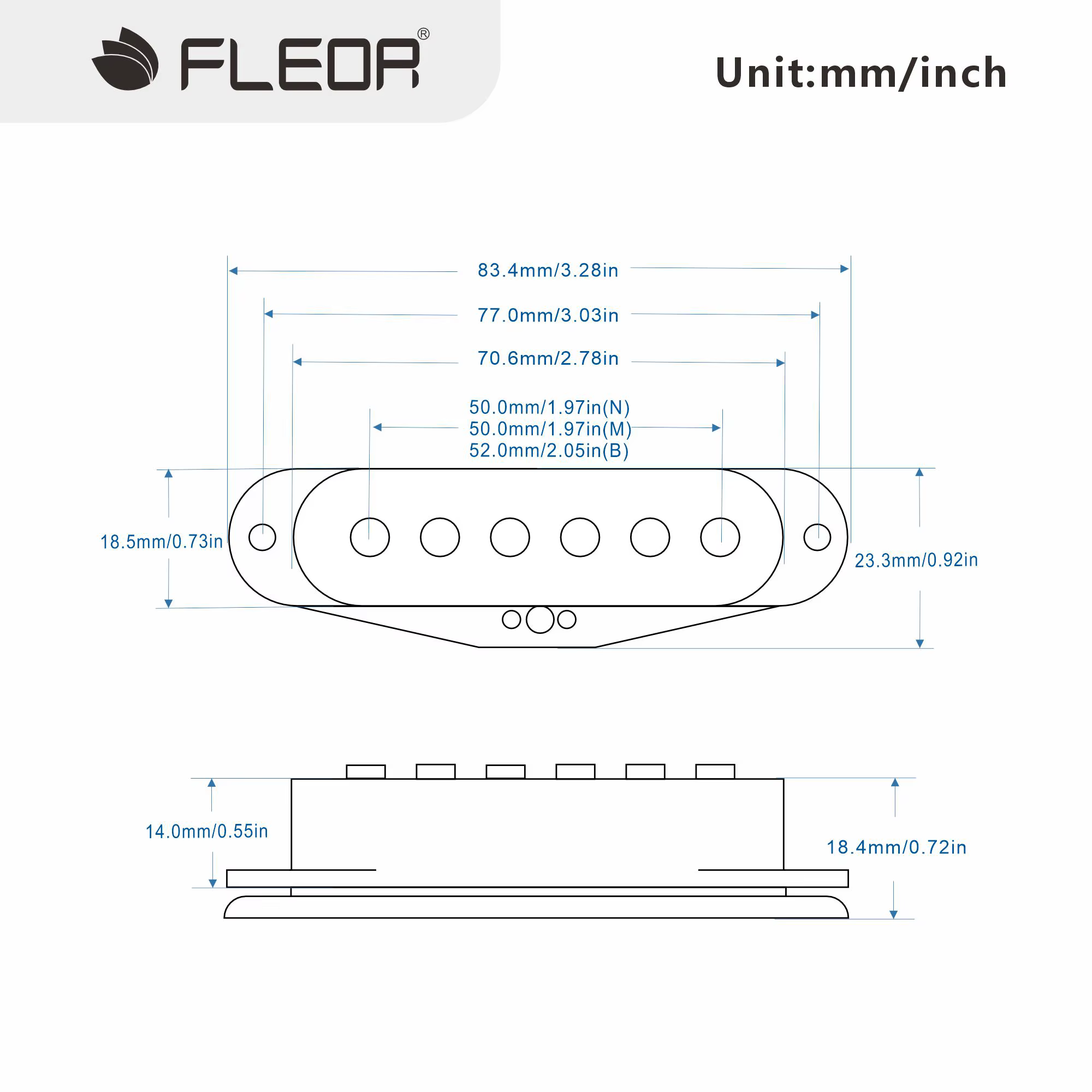 FLEOR Ensemble de micros de guitare Alnico 5 ST à bobine simple pour manche, milieu et pont, noirs