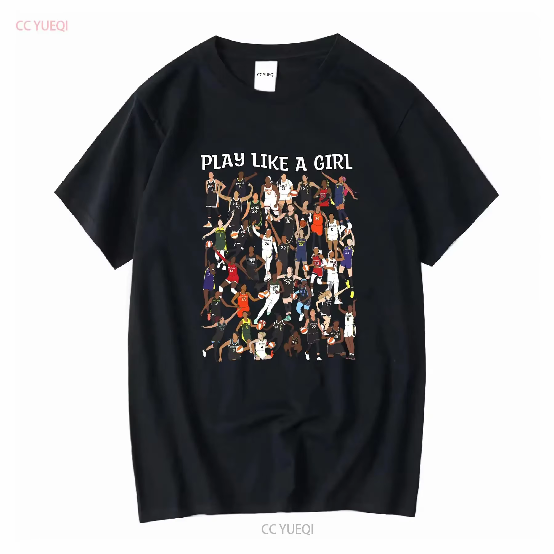 Play Like A Girl WNBA joueurs Jersey t-shirt manches longues ou courtes vintage lavé doux confortable polyvalent homme élégant
