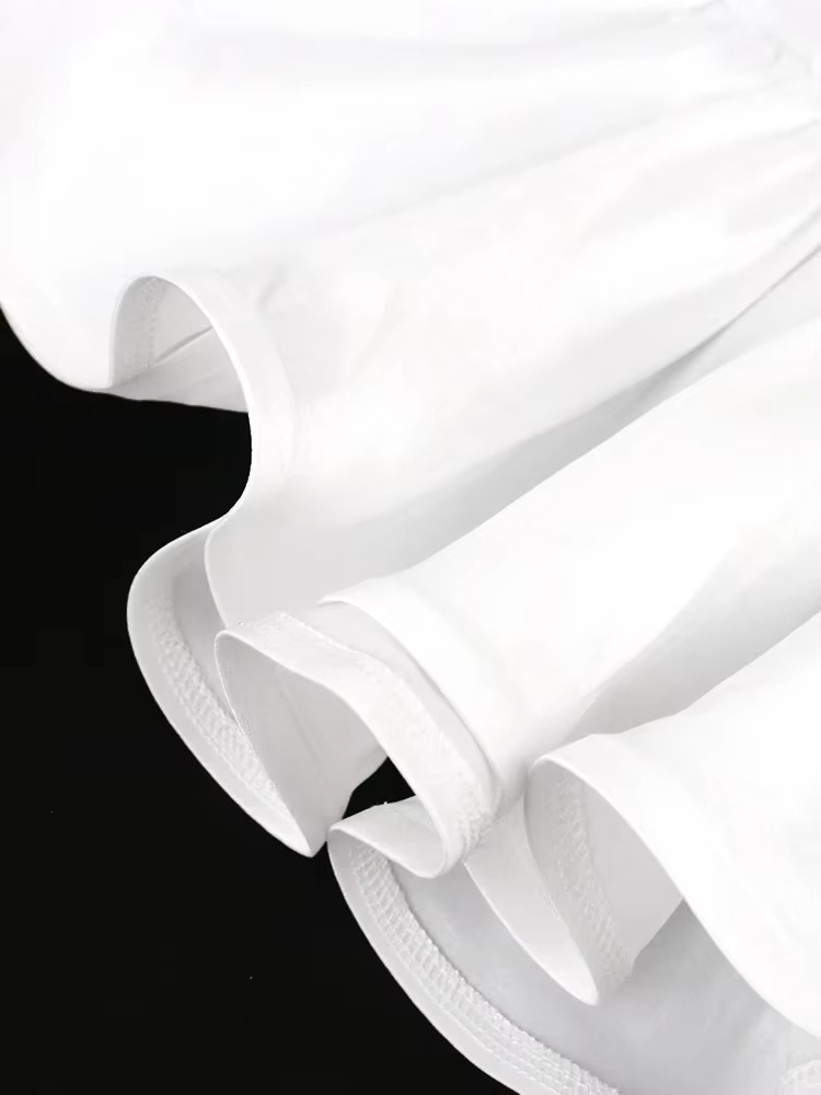 Chemisier péplum en Tulle blanc