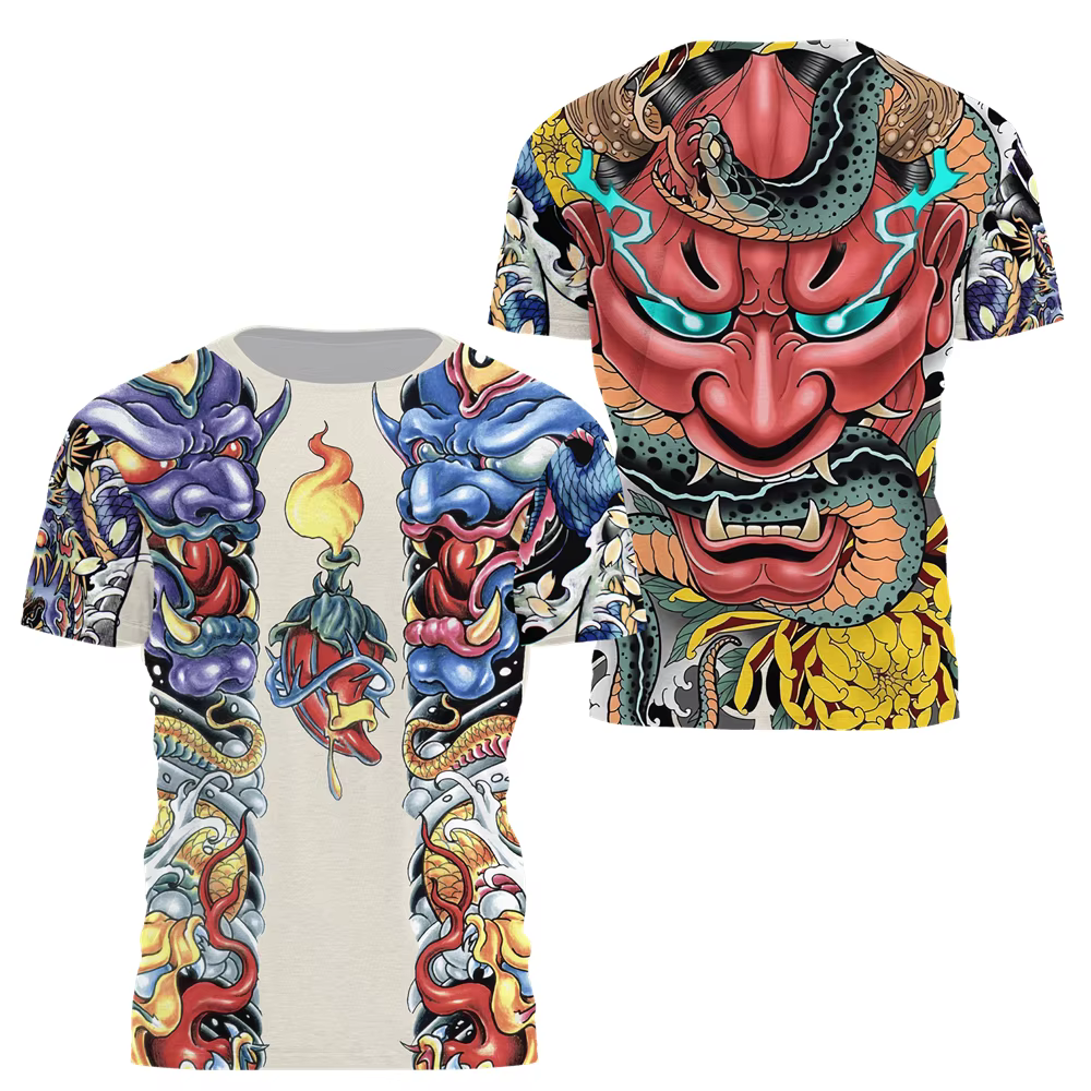 Samouraï japonais 3D imprimé T-Shirts été hommes femmes décontracté mode surdimensionné à manches courtes t-shirt