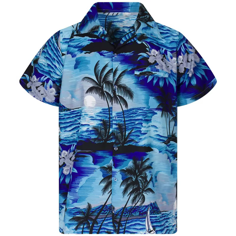 Chemise Homme 2024 Nouveau Style Imprimée à Revers Manches Courtes Hawaïenne Vacances Été Décontractée Respirante Streetwear Extérieur Travail Quotidien