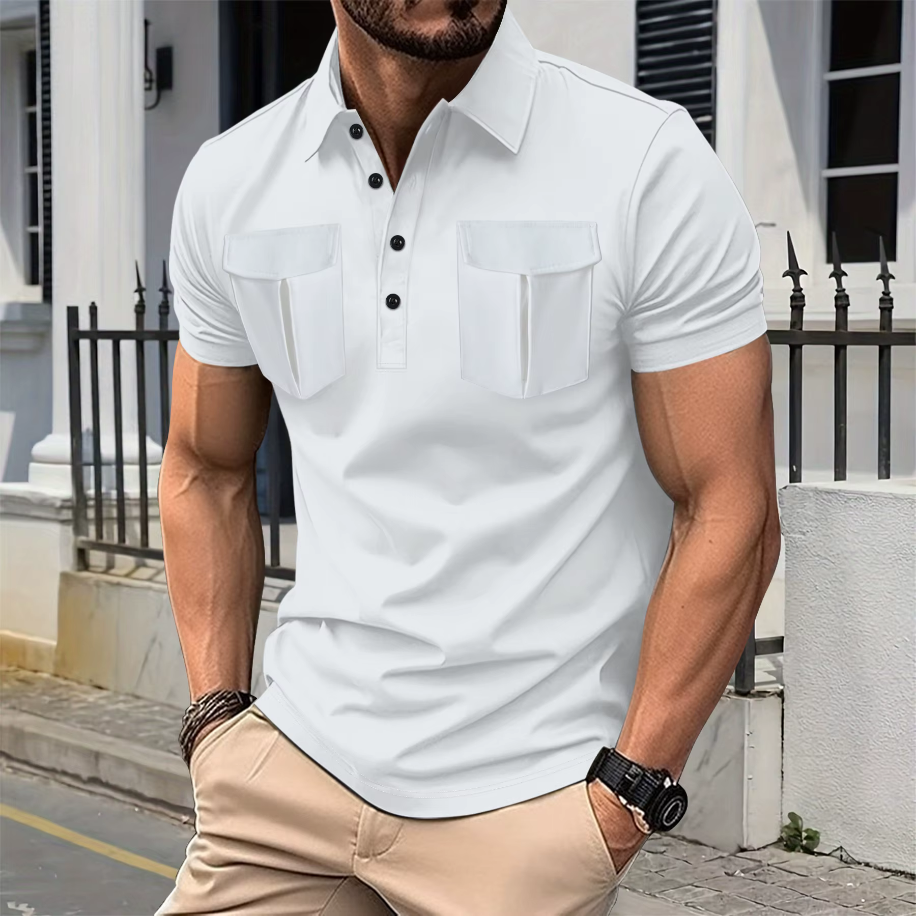 Vente Flash Transfrontalière ! Polo pour homme de style mature