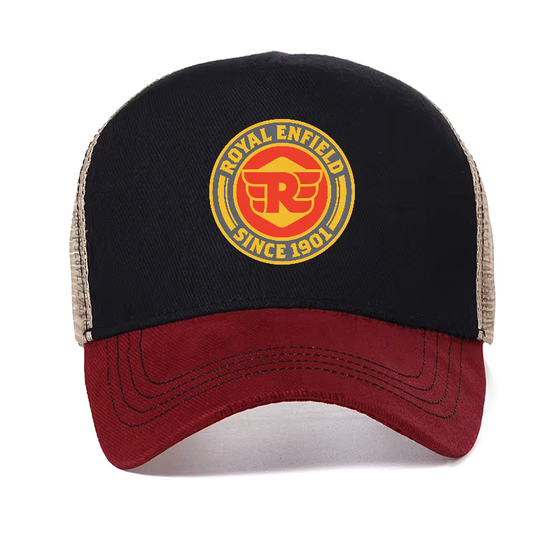 Casquette de baseball unisexe Royal Enfields depuis 1901, chapeau de moto pour homme, casquette de soleil pour entraînements en plein air, visière réglable, chapeaux respirants en maille