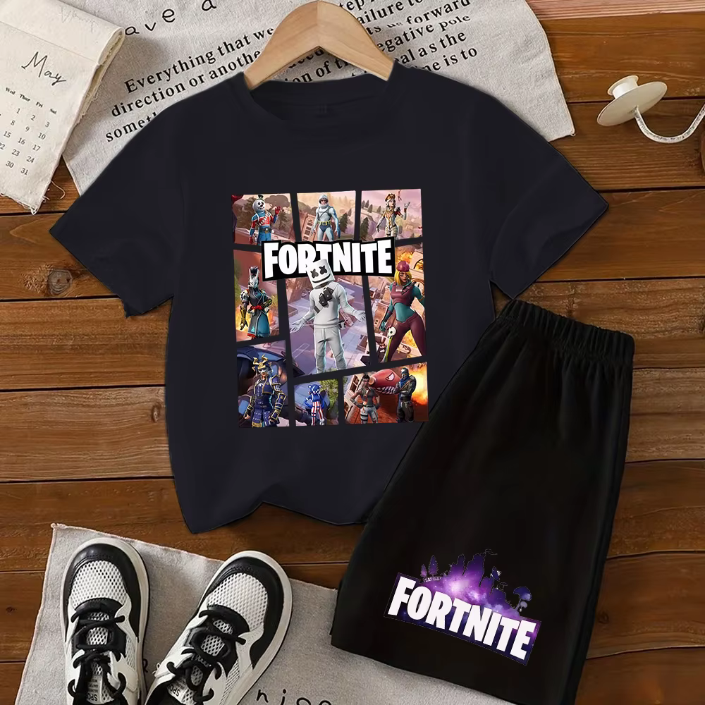 FortnitesT-shirt et short pour garçons et filles