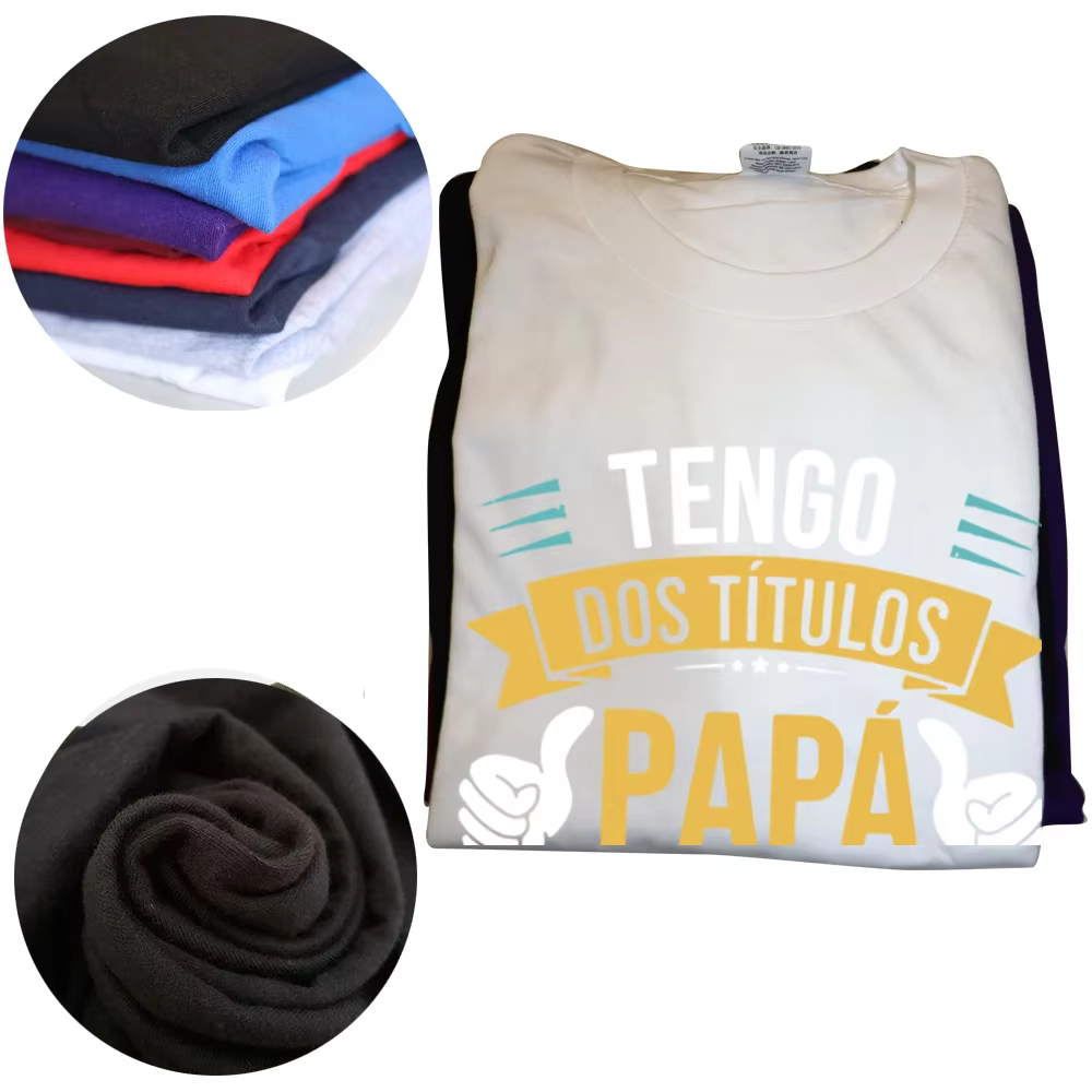 J'ai deux titres papa et grand-père t-shirt rétro drôle espagnol père cadeau
