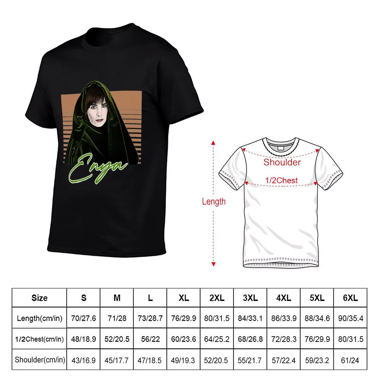 Enya T-Shirt t-shirt imprimé personnalisé pour homme