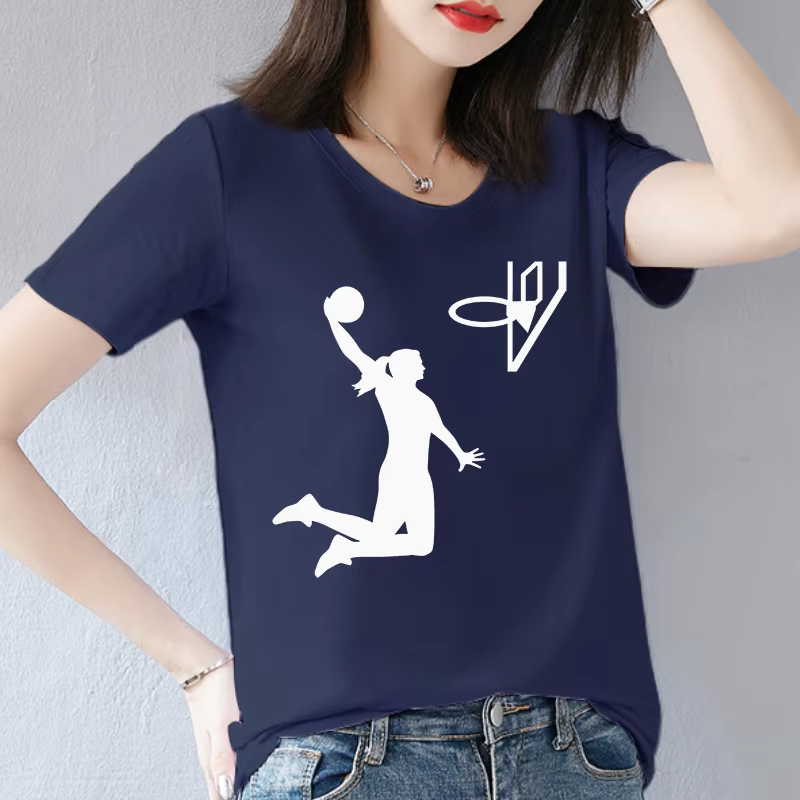 T-shirt graphique de joueur de basket-ball pour femmes et filles