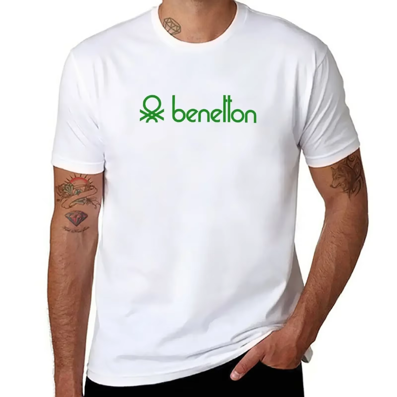T-shirt surdimensionné United Colors of Benetton pour hommes et femmes