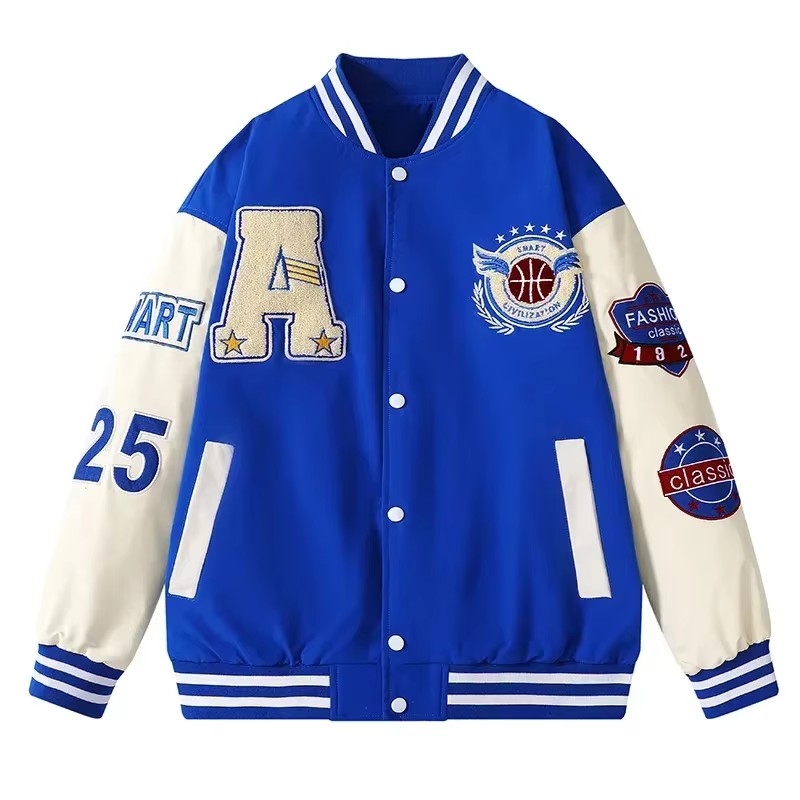 Blouson aviateur de baseball universitaire pour hommes et femmes