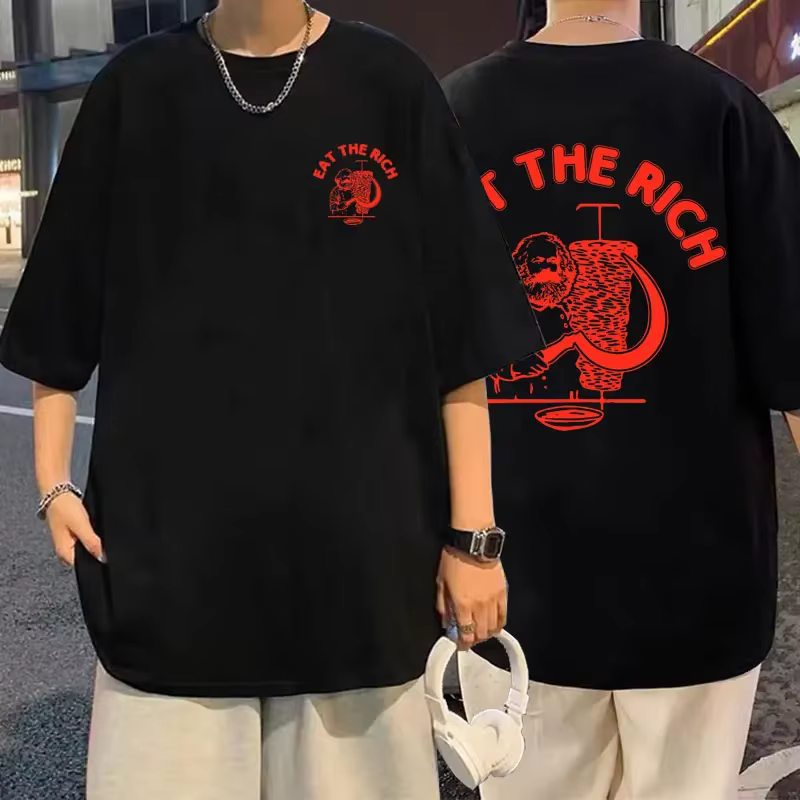 T-shirt à imprimé Double face pour homme et femme